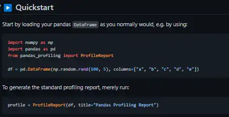 Download web tool or web app Pandas Profiling