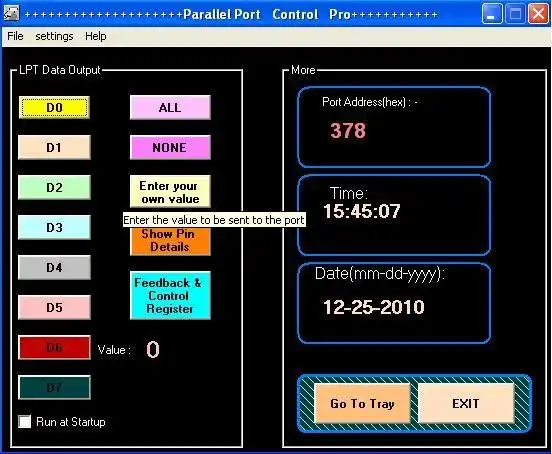 Download web tool or web app Parallel port+