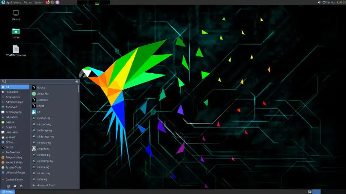 Hébergement Linux gratuit basé on Parrot Security OS en ligne