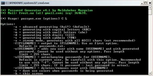 Web aracını veya web uygulamasını indirin PasswordGenerator