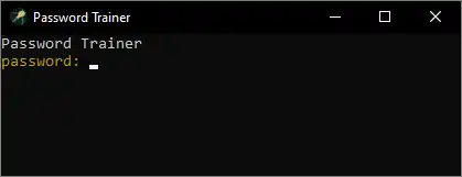 Download web tool or web app Password Trainer