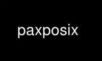 Run paxposix in OnWorks free hosting provider over Ubuntu Online, Fedora Online, Windows online emulator or MAC OS online emulator