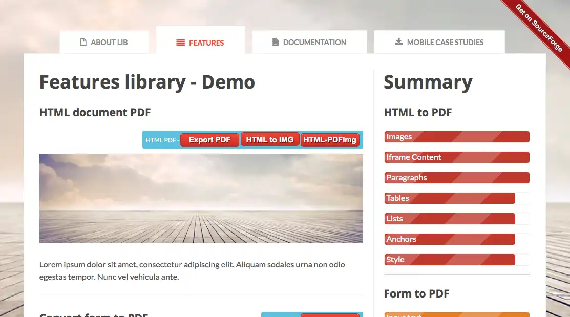 Download web tool or web app PDF API HTML5 Web Apps