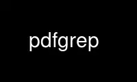 Run pdfgrep in OnWorks free hosting provider over Ubuntu Online, Fedora Online, Windows online emulator or MAC OS online emulator