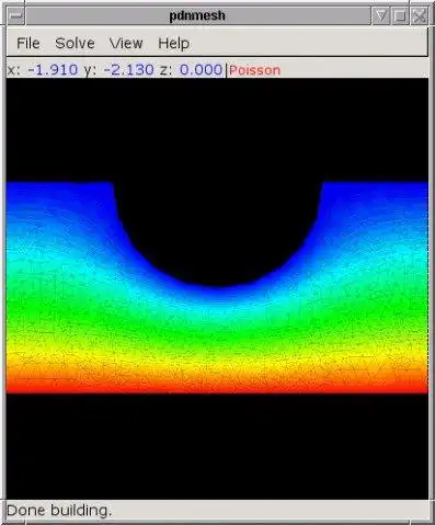 Download web tool or web app pdnmesh Finite Element program to run in Windows online over Linux online