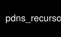 Run pdns_recursor in OnWorks free hosting provider over Ubuntu Online, Fedora Online, Windows online emulator or MAC OS online emulator