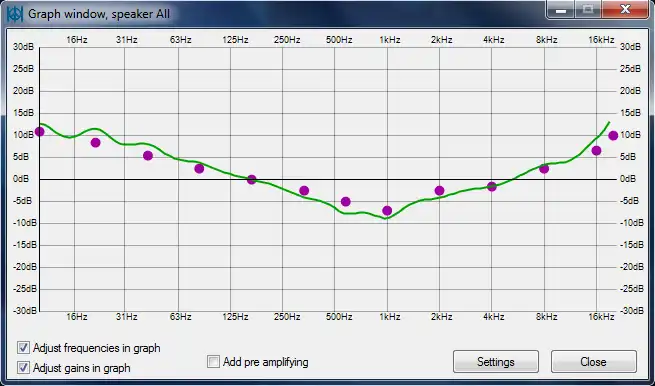 Download web tool or web app Peace Equalizer, interface Equalizer APO