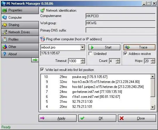 Download web tool or web app PENetwork