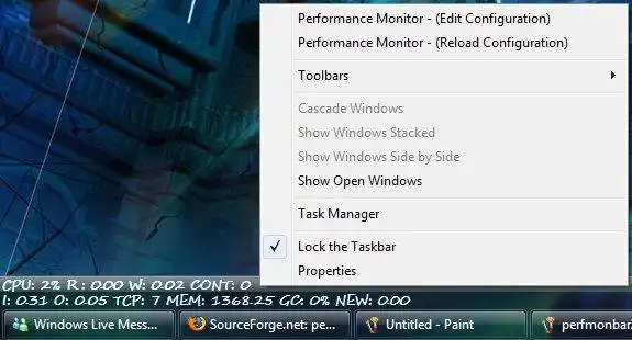 Mag-download ng web tool o web app Performance Monitor Toolbar