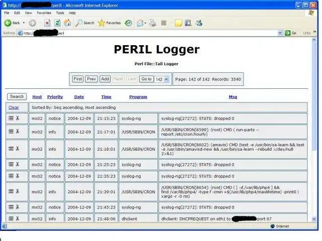 Download web tool or web app Peril Syslog-NG to Mysql