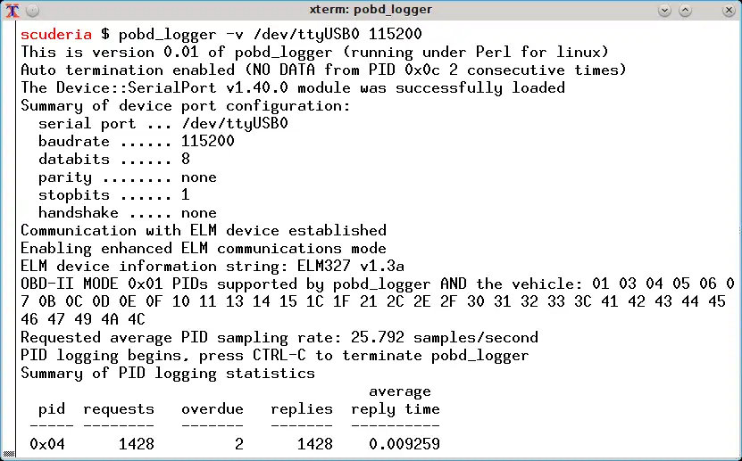 Download web tool or web app Perl OBD-II Logger to run in Linux online