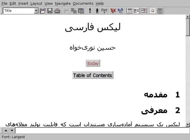 Download web tool or web app Persian LyX