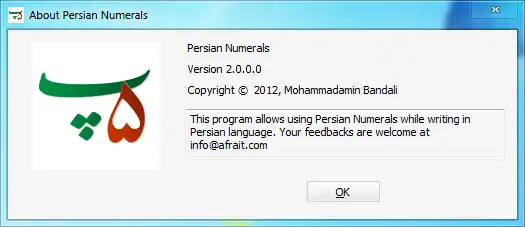 Download web tool or web app Persian Numerals