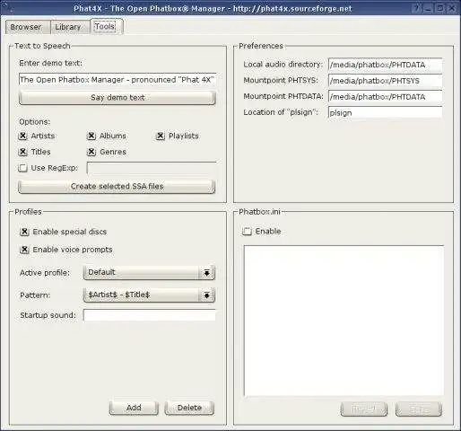 Download web tool or web app Phat4X