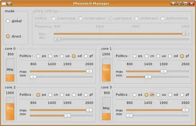 Download web tool or web app Phenom-II Manager