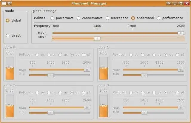 Download web tool or web app Phenom-II Manager