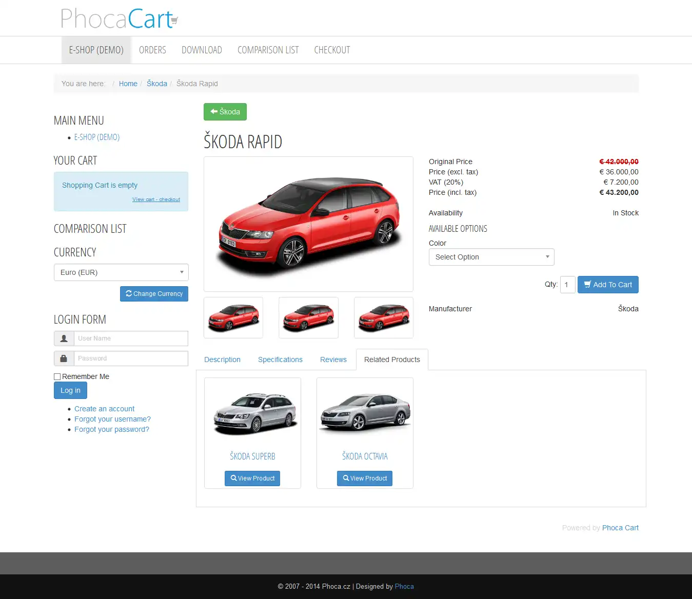 Download web tool or web app PhocaCart