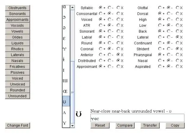 Download web tool or web app Phonology Charts