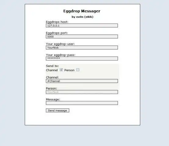 Download web tool or web app PHP Eggdrop Messager