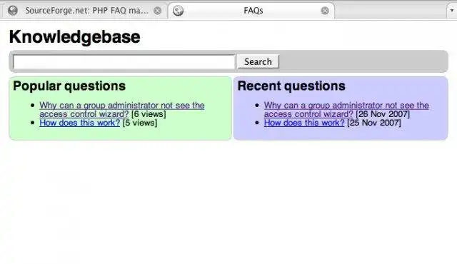 Download web tool or web app PHP FAQ manager