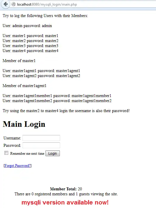 Download web tool or web app PHP Login System w/ 5 Levels of Security