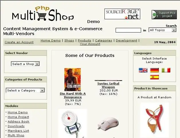 Download web tool or web app Php-MultiShop: e-Commerce Multi Store