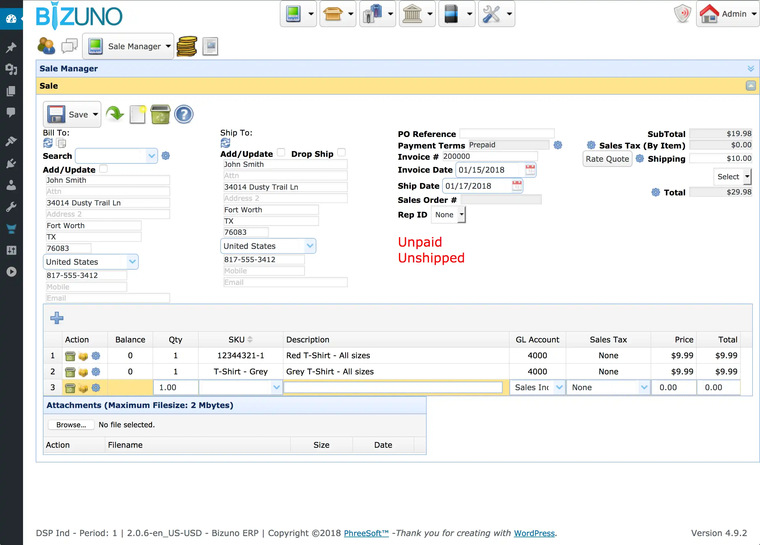 Download web tool or web app PhreeBooks ERP / Accounting