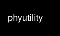 Run phyutility in OnWorks free hosting provider over Ubuntu Online, Fedora Online, Windows online emulator or MAC OS online emulator