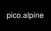 Run pico.alpine in OnWorks free hosting provider over Ubuntu Online, Fedora Online, Windows online emulator or MAC OS online emulator