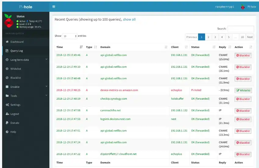 Download web tool or web app Pi-hole