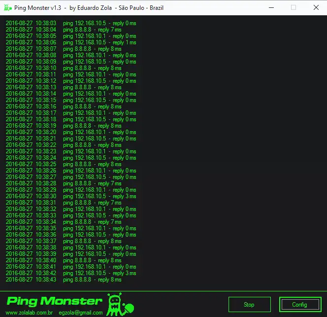 Download web tool or web app Ping Monster v1.8