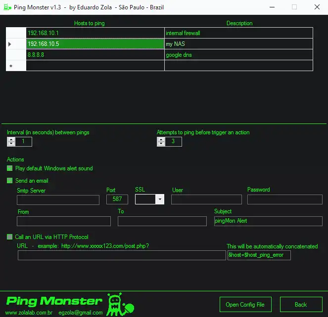 Download web tool or web app Ping Monster v1.8