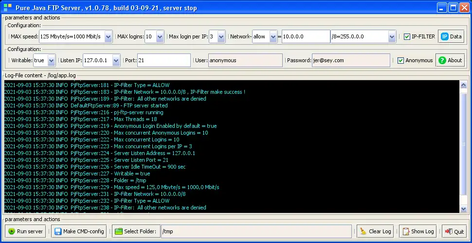 Download web tool or web app pj-ftp-server