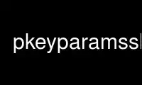 Run pkeyparamssl in OnWorks free hosting provider over Ubuntu Online, Fedora Online, Windows online emulator or MAC OS online emulator