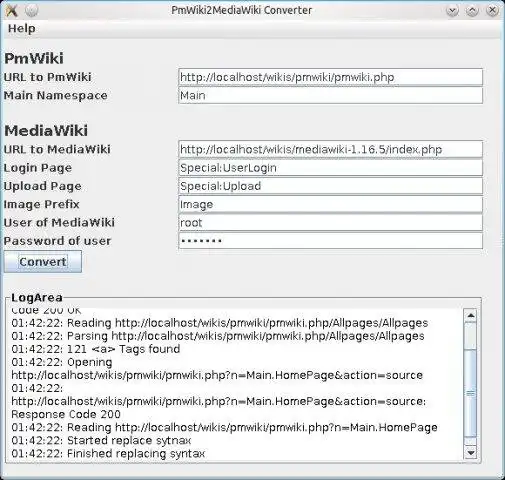 Download web tool or web app Pm2Media - PmWiki to MediaWiki converter