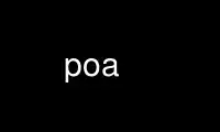 Run poa in OnWorks free hosting provider over Ubuntu Online, Fedora Online, Windows online emulator or MAC OS online emulator