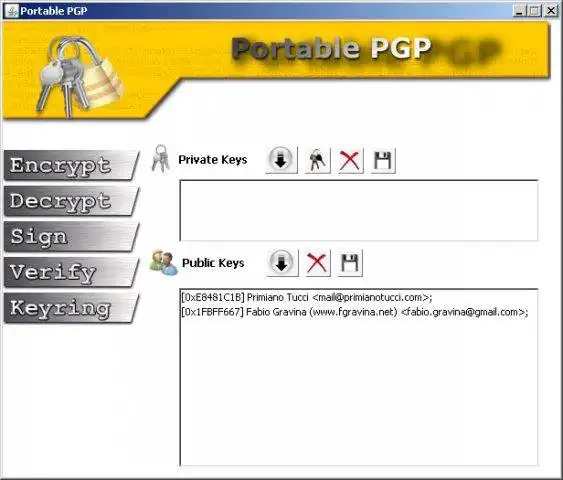 Download web tool or web app Portable PGP