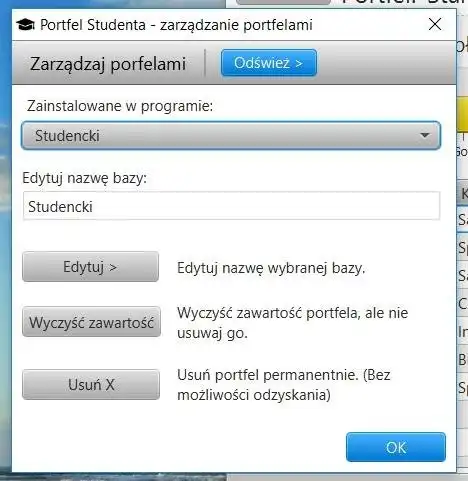 Download web tool or web app Portfel Studenta