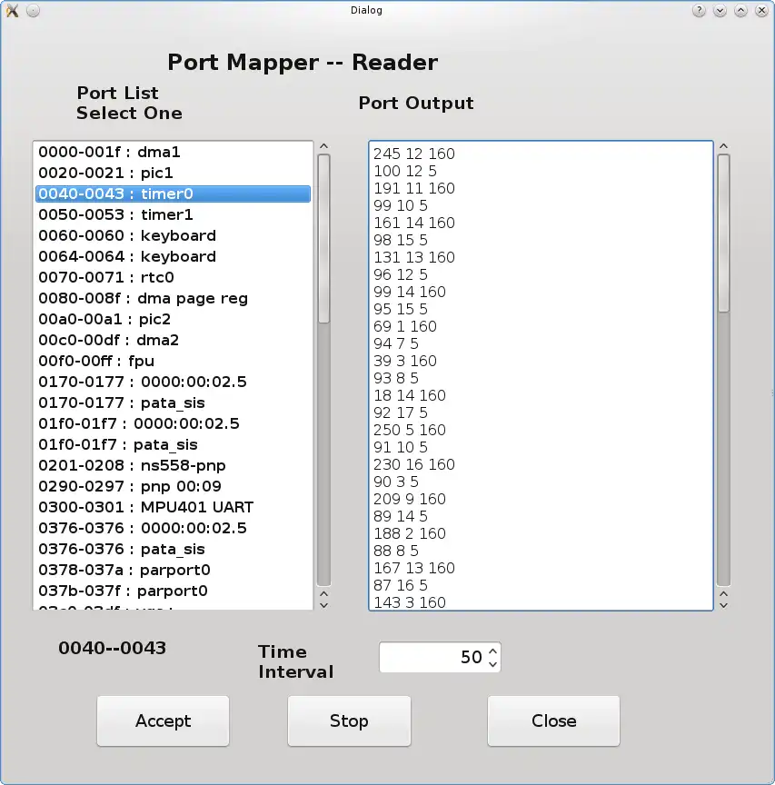 Download web tool or web app Port Reader