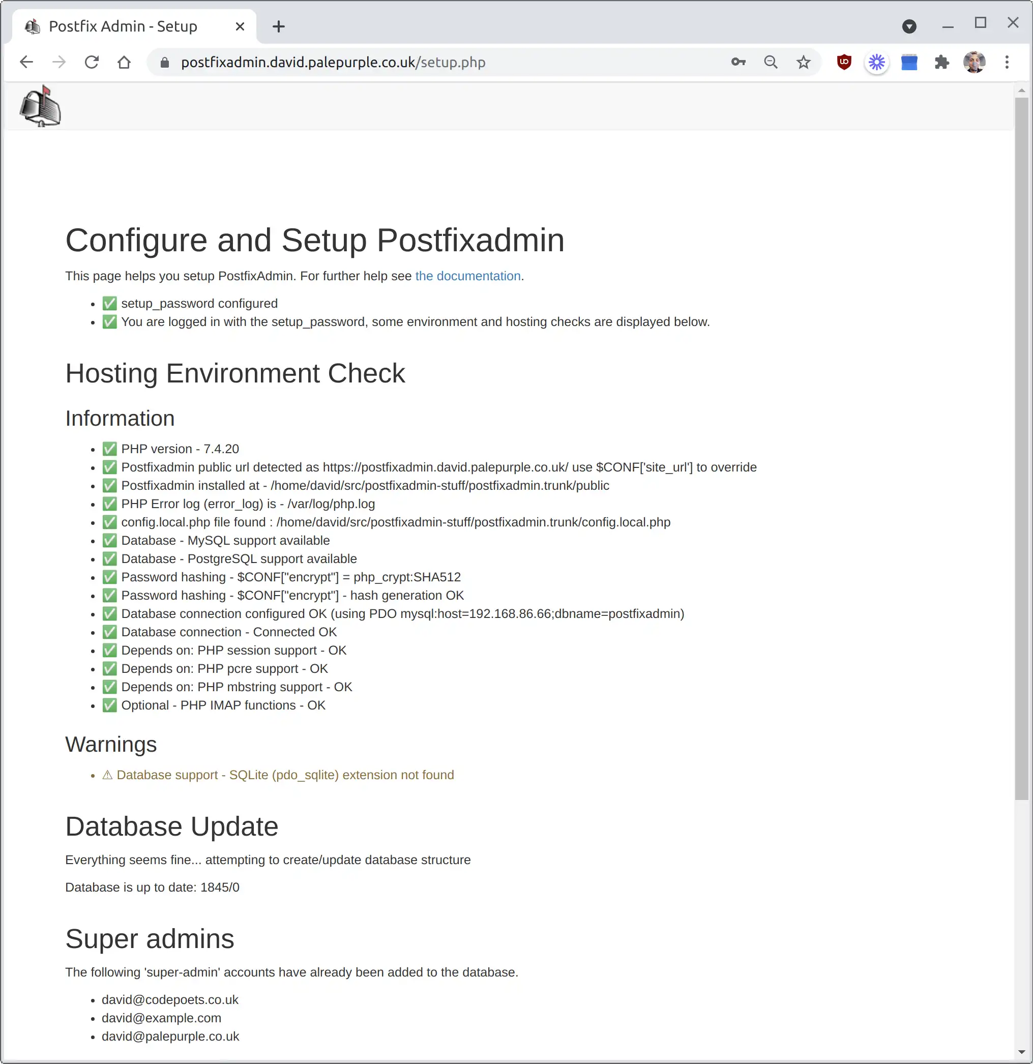 Download web tool or web app PostfixAdmin