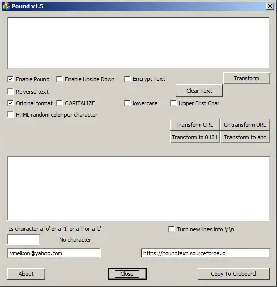 Download web tool or web app PoundText