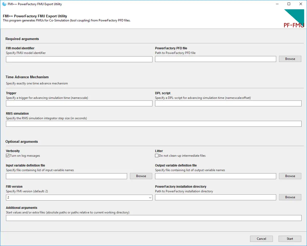 Download web tool or web app powerfactory-fmu to run in Windows online over Linux online