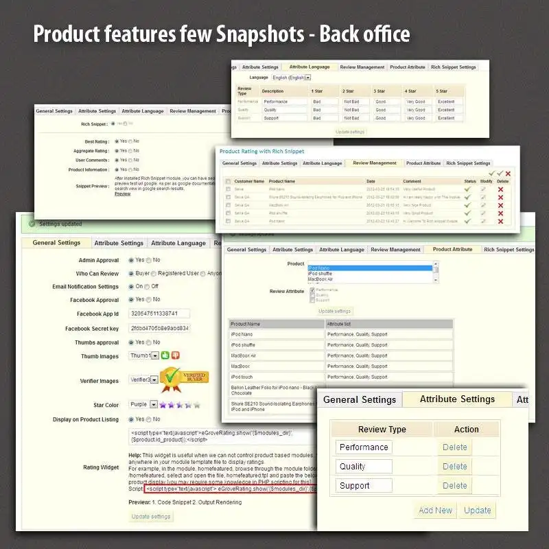 Download web tool or web app Prestashop Rating Review+Google Snippets