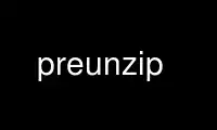 Run preunzip in OnWorks free hosting provider over Ubuntu Online, Fedora Online, Windows online emulator or MAC OS online emulator