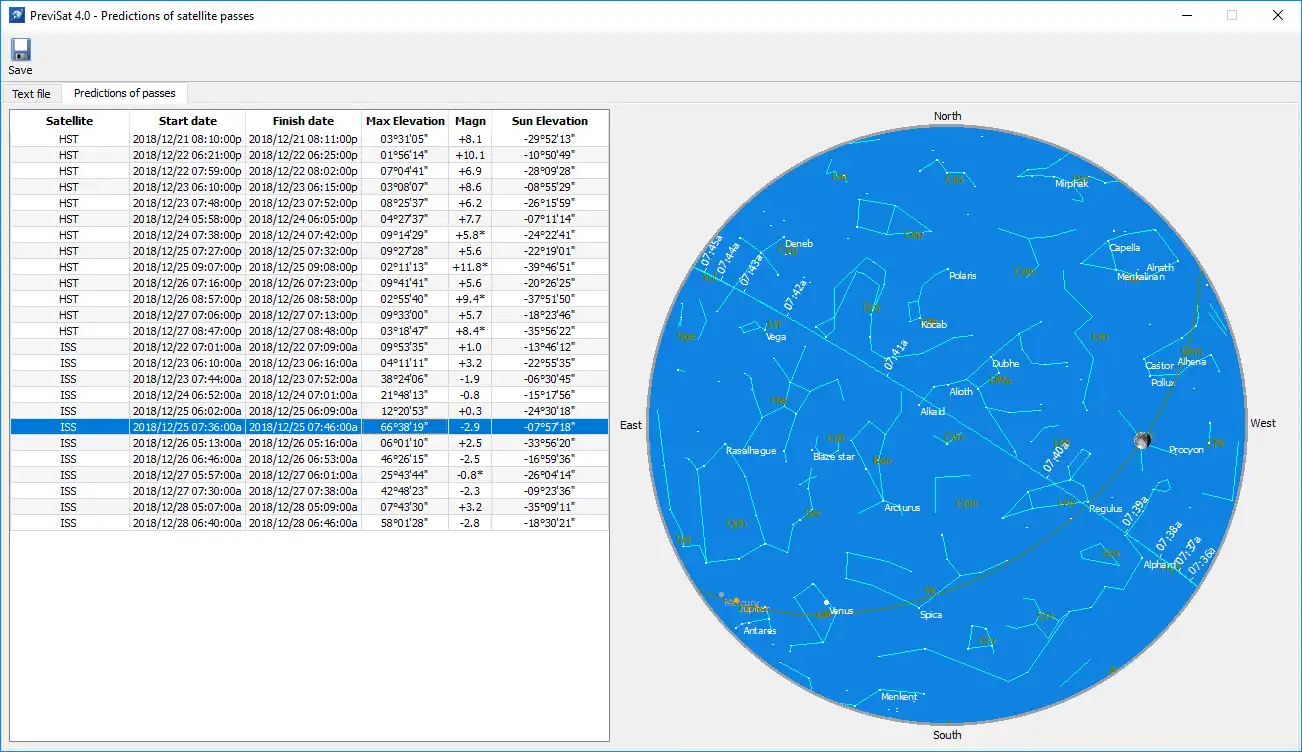 Download web tool or web app PreviSat