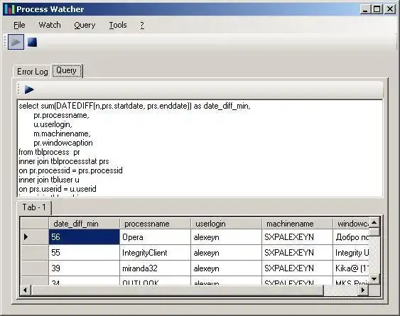 Download web tool or web app Process Watcher