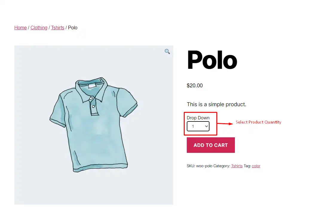 Download web tool or web app Product Quantity Dropdown woocommerce