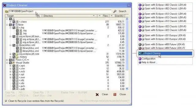 Download web tool or web app Project Cleaner