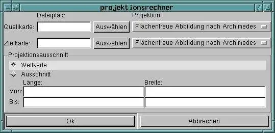 Download web tool or web app projektionsrechner