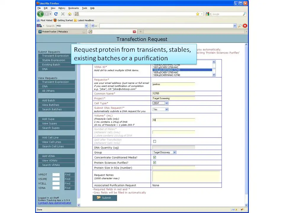 Download web tool or web app ProteinTracker